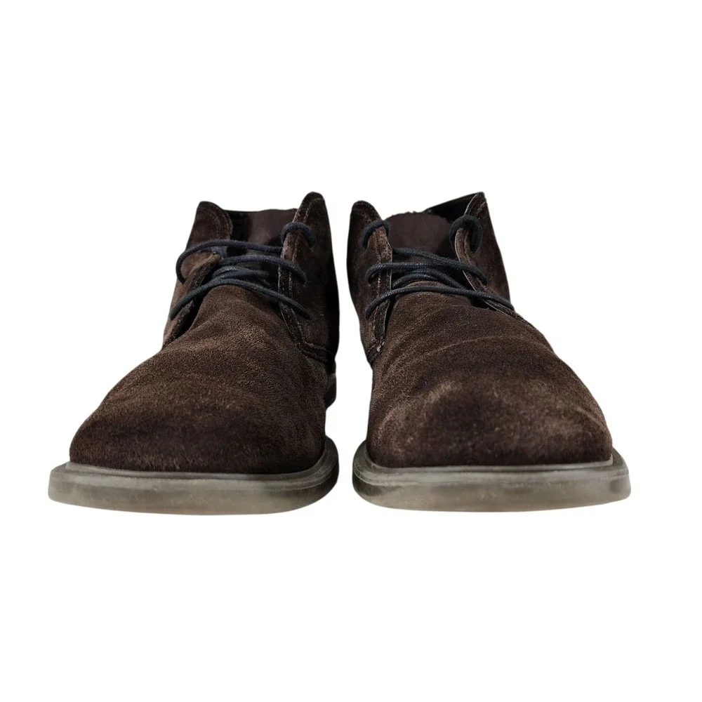 Calvin Klein Chukka Boots sz 13 Men Ulysses Brown Suede‎ Leather Lace Up Desert